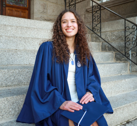 sq-juliana-maucione-gonzaga-sociology-criminology.jpg Gonzaga University Sociology & Criminology Alumna Juliana Maucione wearing graduation cap and gown.