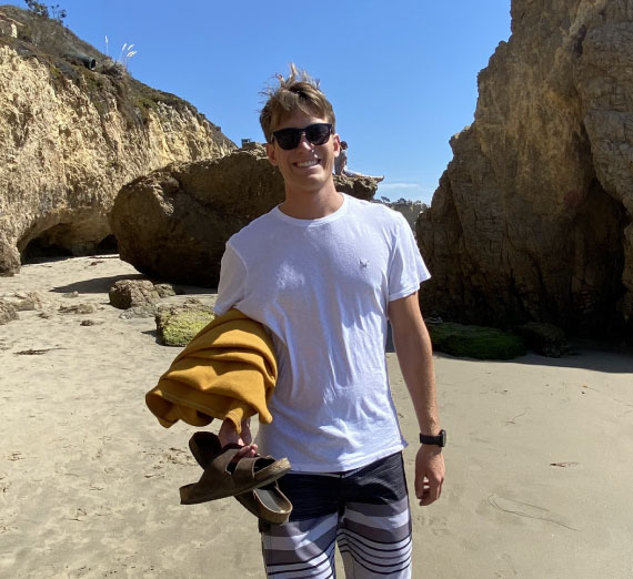 scholarship-jason-orr-beach Jason Orr, class of 2020, on a beach