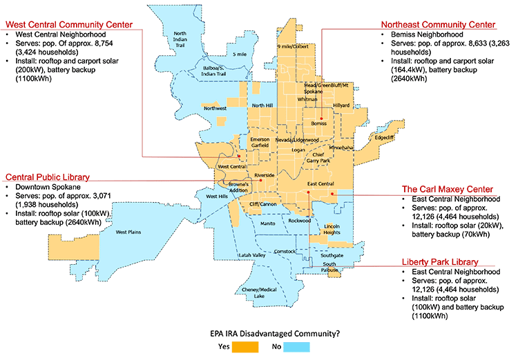 Map that provides information for climate resillience in areas of Spokane county. Map that provides information for climate resillience in areas of Spokane county.