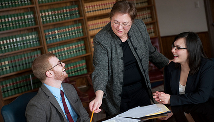Three people studying together Three people studying together
