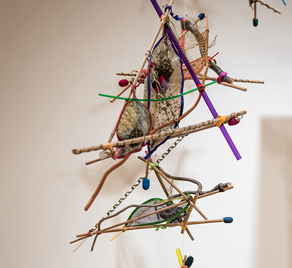 fabric and paper art by Louise Kodis