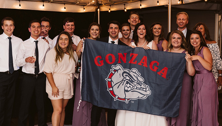 large group of Zags at wedding large group of Zags at wedding