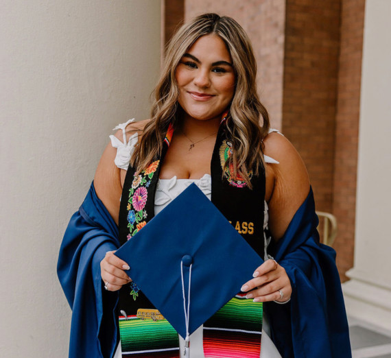 sq-isabella-gonzalez-gonzaga-sociology-criminology.jpg Gonzaga University Sociology & Criminology Alumna Isabella Gonzalez wearing graduation cap, gown and stole.