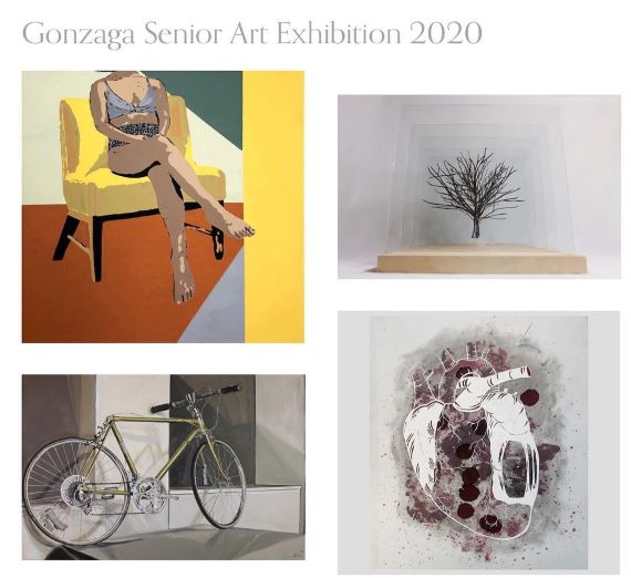 Promotional Poster for Gonzaga University Art Department Senior Show 2020
