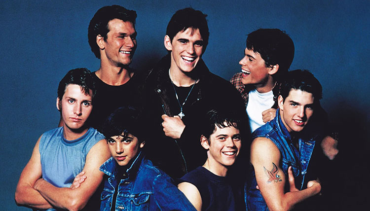 The cast of the movie The Outsiders The cast of the movie The Outsiders