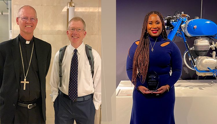 Image of left: ’77, ’88 M.A. Jim Thomas and right: ’09 Mashonda Taylor. Image of left: ’77, ’88 M.A. Jim Thomas and right: ’09 Mashonda Taylor.