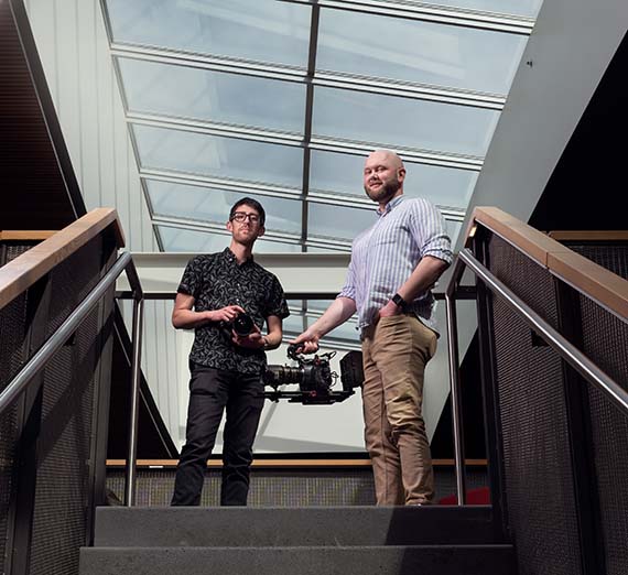 Zack Berlat and Zack Bagdon pose in Hemmingson
