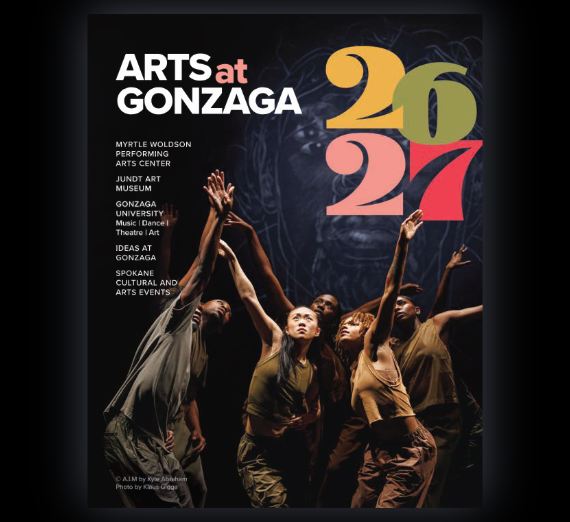 Brochure cover. Includes the stylized words 