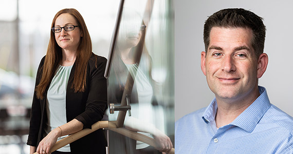 Individual photos of two faculty members 