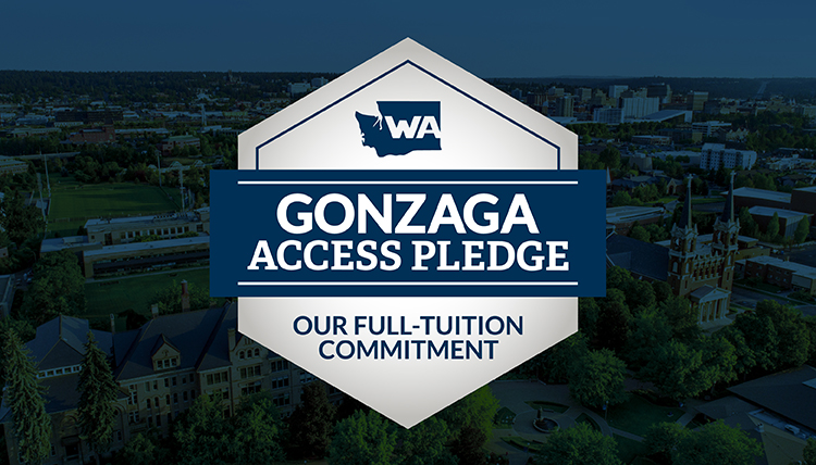 Graphic depicting the Gonzaga Access Pledge Graphic depicting the Gonzaga Access Pledge