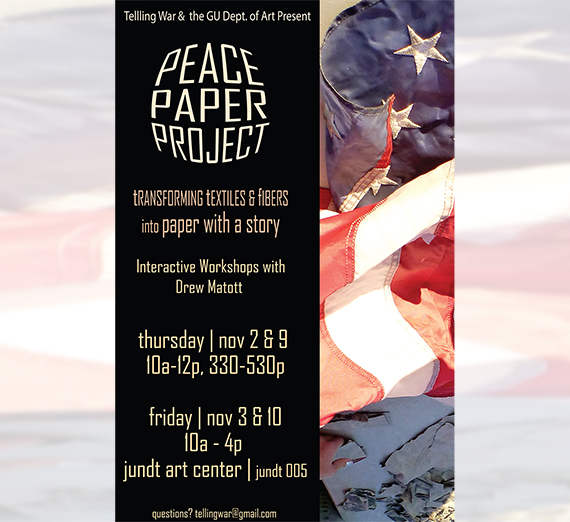 Telling War Military Veterans Initiative Peace Paper Project Event Flyer Telling War Military Veterans Initiative Peace Paper Project Event Flyer