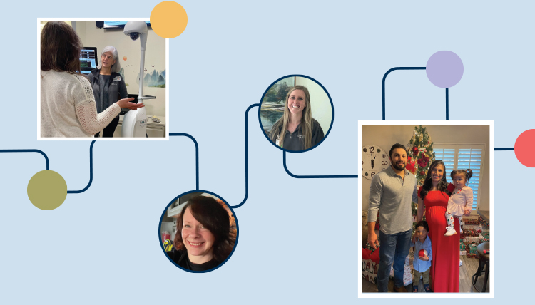 pathway graphic with photos of 4 individuals pathway graphic with photos of 4 individuals