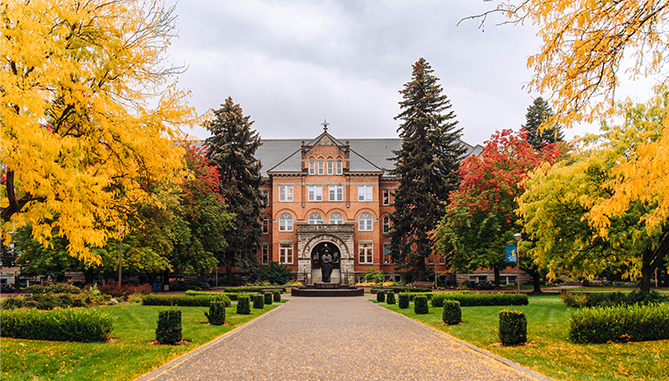gonzaga college hall pathway in fall gonzaga college hall pathway in fall