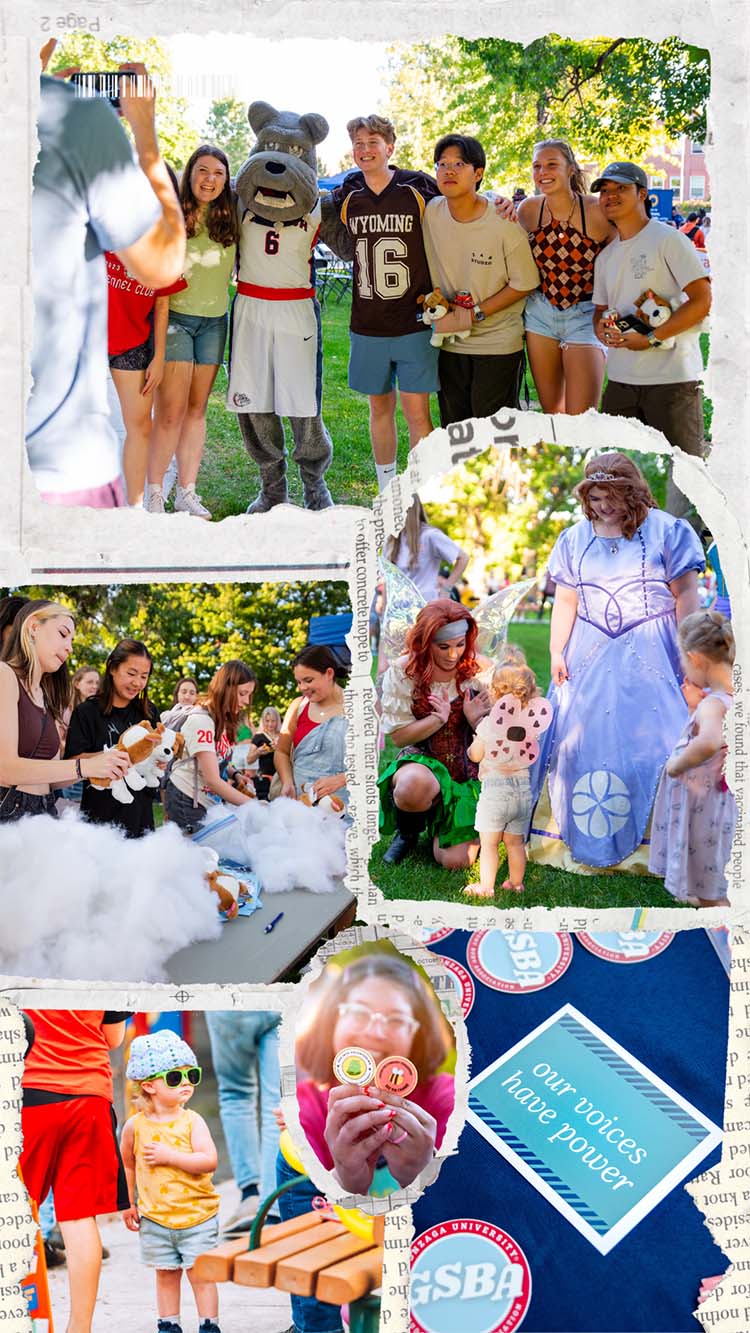 Collage of people enjoying this outdoor event. Collage of people enjoying this outdoor event.