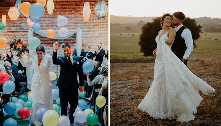 two separate wedding couples two separate wedding couples