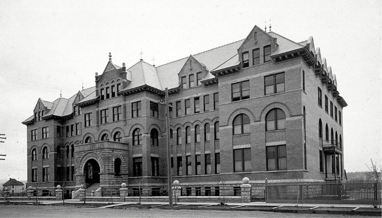 Historical college hall exterior Historical college hall exterior