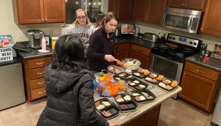 students cooking meals students cooking meals