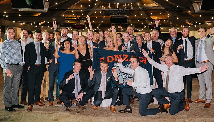 several generations of Zags celebrate with new couple several generations of Zags celebrate with new couple