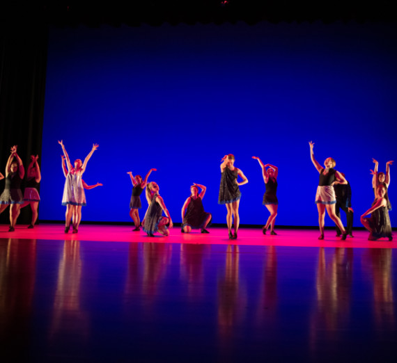 Theatre and Dance student on stage. Theatre and Dance student on stage.
