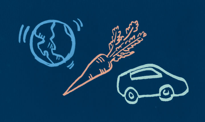line drawings of globe, carrot and car line drawings of globe, carrot and car