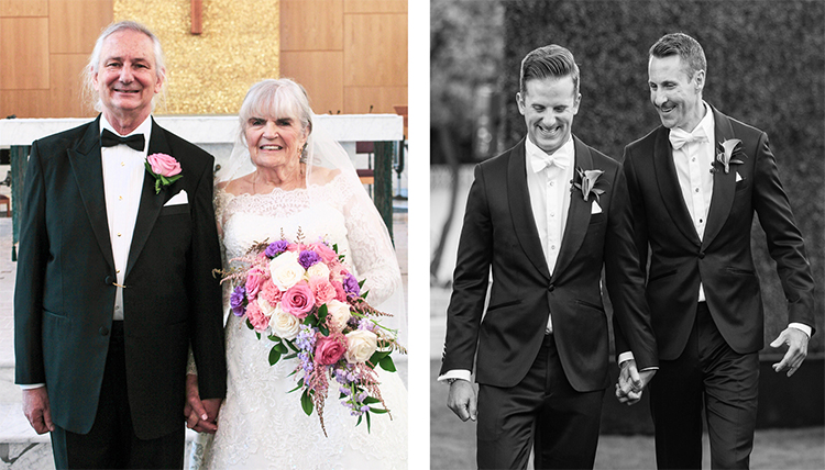 two separate wedding couples two separate wedding couples