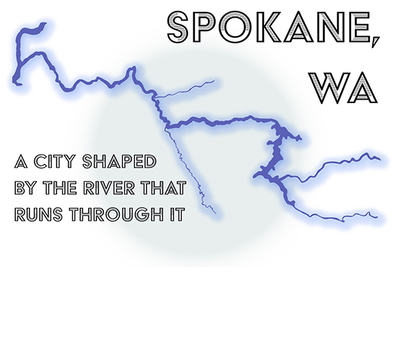 Image of the Spokane river system map. Image of the Spokane river system map.