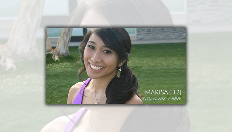 Portrait of Gonzaga Psychology Department 2012 graduate Marisa Portrait of Gonzaga Psychology Department 2012 graduate Marisa