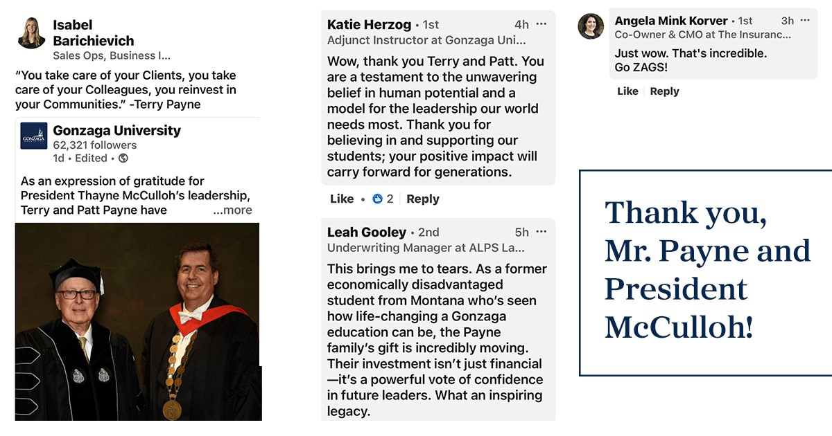 Posts and comments from the Gonzaga community. Posts and comments from the Gonzaga community.