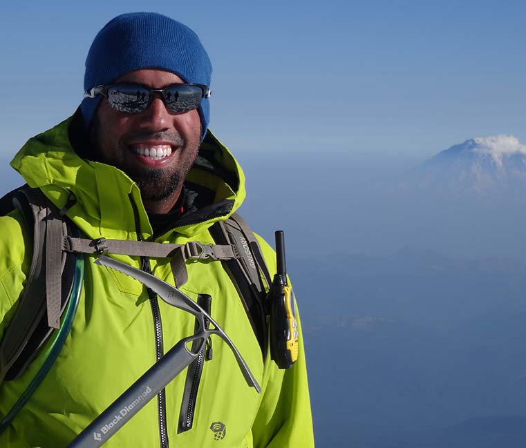 Trevor Airey on Mt Adams 