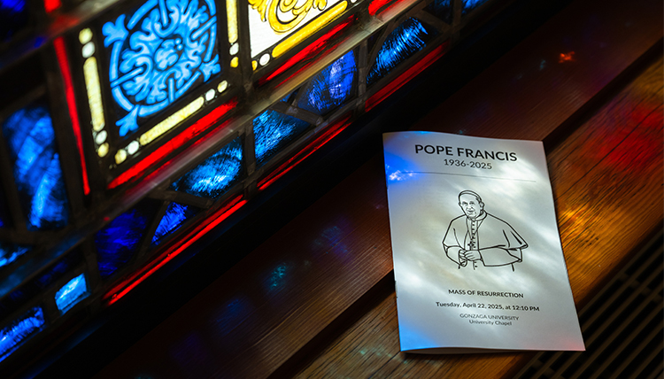A photo of a program for the Pope's death. A photo of a program for the Pope's death.