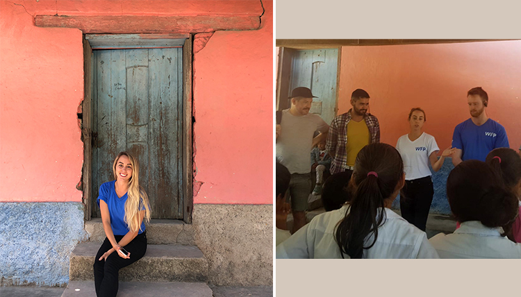 Two photos of Erin Bergmann in Honduras Two photos of Erin Bergmann in Honduras