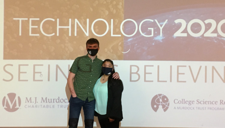 Biology students, Lani Pendilla and Braden Bell at the Murdock College Science Conference, November 2020 Biology students, Lani Pendilla and Braden Bell at the Murdock College Science Conference, November 2020