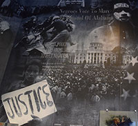 Civil Rights collage depicting a peaceful protest Civil Rights collage depicting a peaceful protest