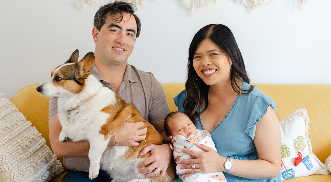 Family with a baby