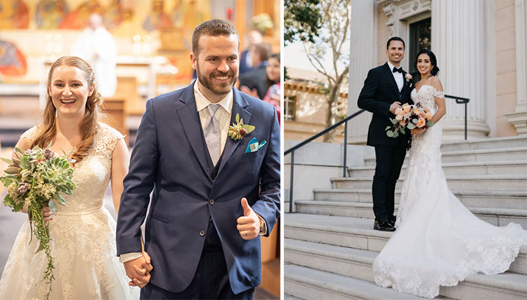 two separate wedding couples two separate wedding couples