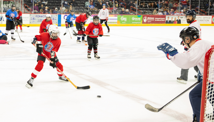 Students play ice hockey Students play ice hockey