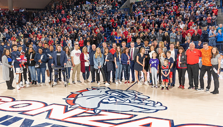 Gonzaga men's basketball Senior Night. Gonzaga men's basketball Senior Night.