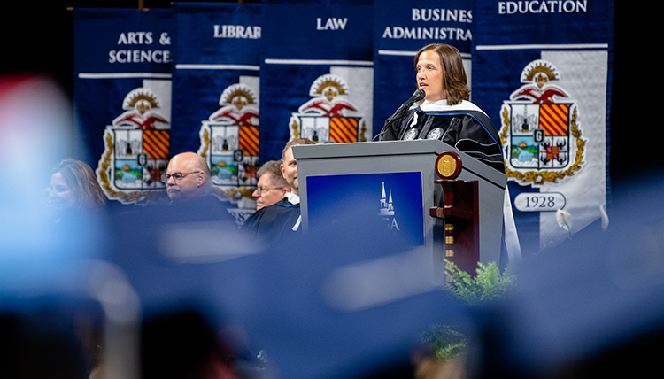 body-lisa-fortier-commencement-26 Lisa Fortier at the podium.