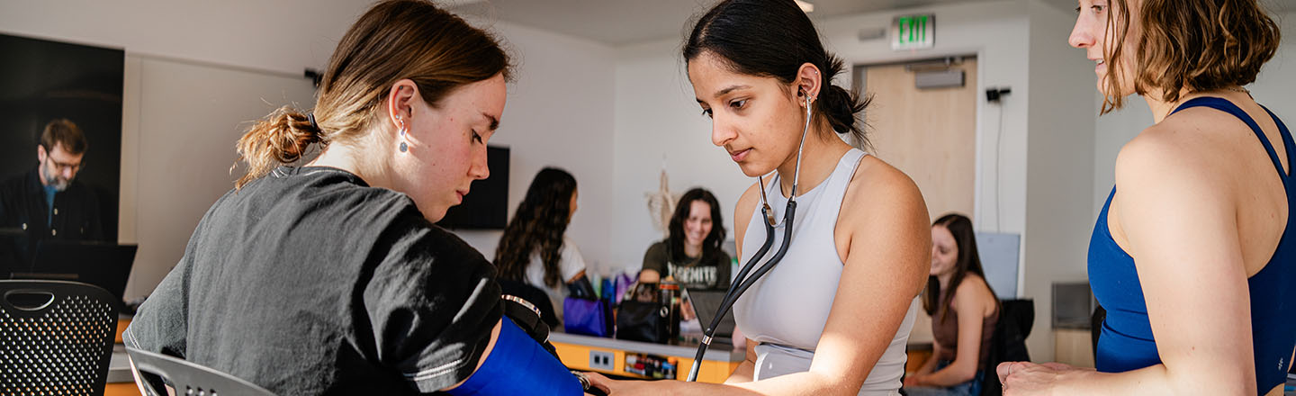 Nursing Students Checking Blood Pressure