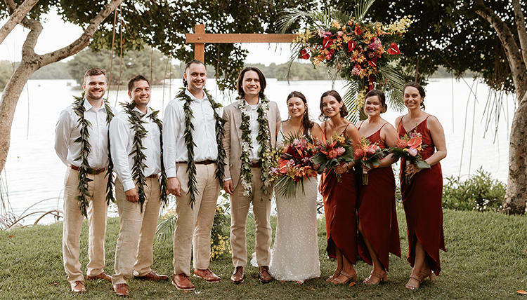 wedding party in hawaii wedding party in hawaii