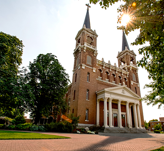 St. Als Church in the sunlight.