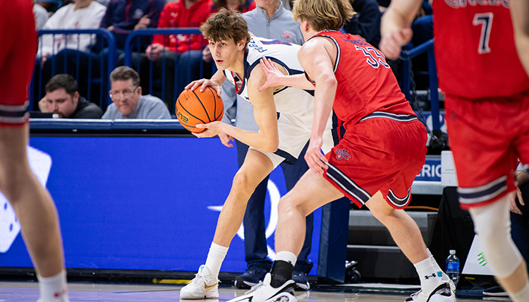 A man playing basketball 