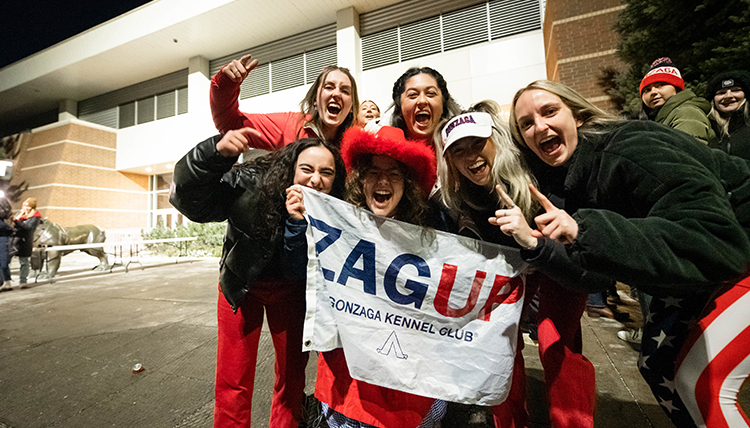 students cheer outside the Kennel students cheer outside the Kennel
