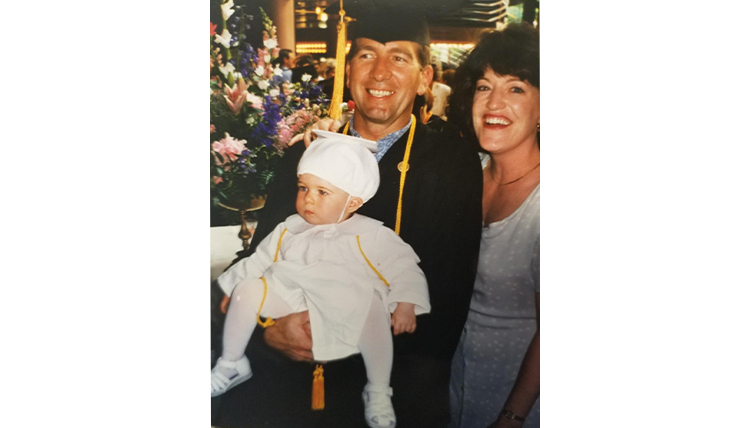 Melissa Keenan as a baby during her dad's nursing graduation Melissa Keenan as a baby during her dad's nursing graduation