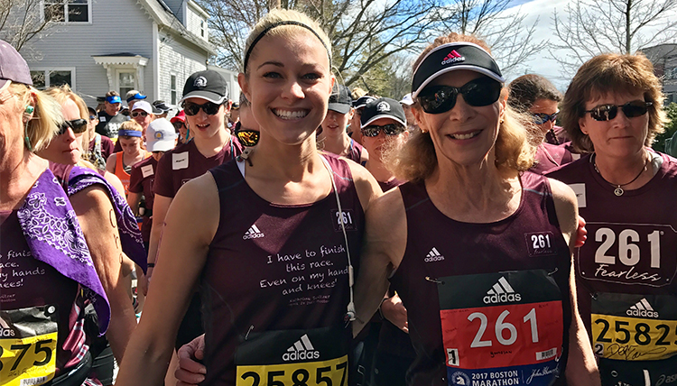Lauren Zeutenhorst with Kathrine Switzer at Boston Marathon Lauren Zeutenhorst with Kathrine Switzer at Boston Marathon