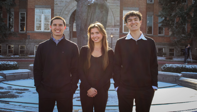 Three Zag Business Tech Directors standing in a row