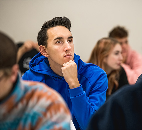 student in class