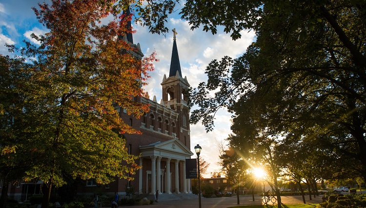 Campus in the fall.