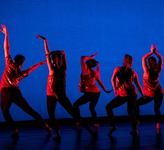 Dancers silhouette posing Dancers silhouette posing