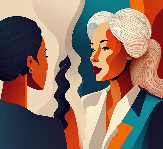 women talking 